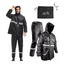 Capa Chuva Moto Impermeavel Motoboy Roupa Motoqueiro Capuz - CAPA MOTO MOTOQUEIRO