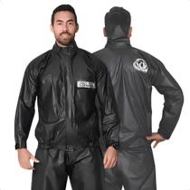 Capa Chuva Moto Motoqueiro Pvc 100% Impermeável - Preto Exgg