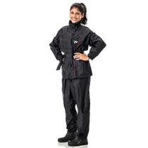 Capa Chuva Nylon Feminina Pantaneiro Preto c/ Vivo Rosa EX