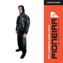 Capa Chuva Pioneira Combate Impermeavel Motoqueiro Com Capuz - Pioneira