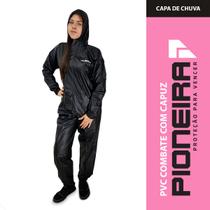 Capa Chuva Pioneira Combate Impermeavel Motoqueiro Com Capuz - Pioneira