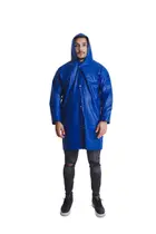 Capa Chuva Proteção Impermeável PVC Forrado Capuz Segurança Maicol