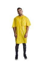 Capa chuva pvc reforçada morcego impermeável forrada capuz