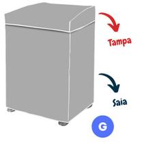 Capa Cinza para Máquina de Lavar Roupas G c/ Tampa