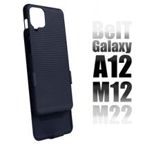 Capa Clip Belt Compatível Galaxy A12 A125 6.5 Suporte Cinto E Mesa + Película De Vidro 3D - Cell In Power25