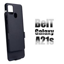 Capa Clip Belt Compativel Galaxy A21S A217 6.5 Suporte Cinto E Mesa + Película De Vidro 3D - Cell In Power25