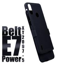Capa Clip Belt Compativel Moto E7 Power XT2097 6.5 Suporte Cinto E Mesa + Pel. Ceramica + Pel. Camera - Cell In Power25 - Motorola