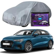 Capa Cobrir Carro AUDI A3 HATCH 100% Forrada Armada Force 100% Impermeável Forro Total Protege Sol Chuva Poeira Lona Proteção Automotiva Hatch e Sedan
