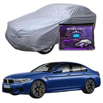 Capa Cobrir Carro BMW M5 100% Forrada Armada Force 100% Impermeável Forro Total Protege Sol Chuva Poeira Lona Proteção Automotiva Hatch e Sedan