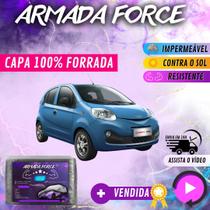 Capa Cobrir Carro CHERY QQ 100% Forrada Armada Force 100% Impermeável Forro Total Protege Sol Chuva Poeira Lona Proteção Automotiva