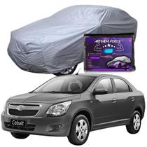 Capa Cobrir Carro COBALT 100% Forrada Armada Force 100% Impermeável Forro Total Protege Sol Chuva Poeira Lona Proteção Automotiva Hatch e Sedan