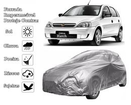 Capa Cobrir Carro Corsa Hatch Forrada e 100% Impermeável Bezz Protege Sol e Chuva