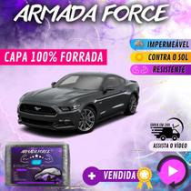 Capa Cobrir Carro FORD MUSTANG 100% Forrada Armada Force 100% Impermeável Forro Total Protege Sol Chuva Poeira P M G Lona Proteção Automotiva