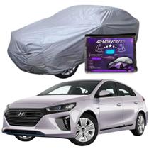 Capa Cobrir Carro IONIQ 100% Forrada Armada Force 100% Impermeável Forro Total Protege Sol Chuva Poeira Lona Proteção Automotiva Hatch e Sedan