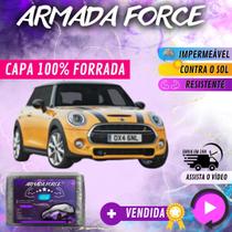 Capa Cobrir Carro MINI COOPER 100% Forrada Armada Force 100% Impermeável Forro Total Protege Sol Chuva Poeira Lona Proteção Automotiva Hatch e Sedan