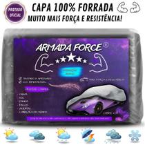 Capa Cobrir Carro MOBI 100% Forrada Armada Force 100% Impermeável Forro Total Protege Sol Chuva Lona Proteção Automotiva