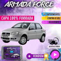 Capa Cobrir Carro PALIO 100% Forrada Armada Force 100% Impermeável Forro Total Protege Sol Chuva Poeira Lona Proteção Automotiva Hatch e Sedan