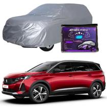 Capa Cobrir Carro PEUGEOT 5008 100% Forrada Armada Force 100% Impermeável Forro Total Protege Sol Chuva Poeira Lona Proteção Automotiva Hatch e Sedan