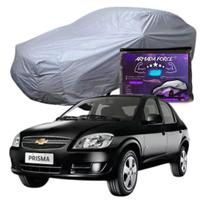 Capa Cobrir Carro PRISMA 100% Forrada Armada Force 100% Impermeável Forro Total Protege Sol Chuva Poeira Lona Proteção Automotiva Hatch e Sedan