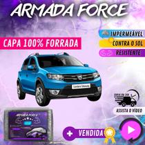 Capa Cobrir Carro SANDERO STEP 100% Forrada Armada Force 100% Impermeável Forro Total Protege Sol Chuva Poeira Lona Proteção Automotiva Hatch e Sedan Capa Cobrir Carro SANDERO STEP 100% Forrada Armada Force 100% Impermeável Forro Total Protege Sol Chuva Poeira Lona Proteção Automotiva Hatch e Sedan