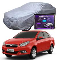 Capa Cobrir Carro SIENA 100% Forrada Armada Force 100% Impermeável Forro Total Protege Sol Chuva Poeira Lona Proteção Automotiva Hatch e Sedan