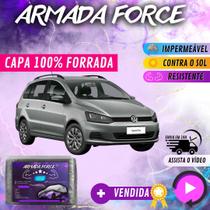 Capa Cobrir Carro SPACE FOX 100% Forrada Armada Force 100% Impermeável Forro Total Protege Sol Chuva Lona Proteção Automotiva