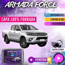 Capa Cobrir Carro Tamanho EGG HILUX 100 Forrada Armada Force 100 Impermeável Protege Sol Chuva Poeira Anti UV