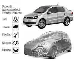 Capa Cobrir Carro Voyage Forrada e 100% Impermeável Bezz Protege Sol e Chuva