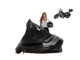 Capa Cobrir Moto Forrada Haojue Master Ride 150 com Baú