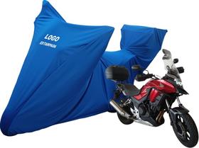 Capa Cobrir Moto Honda Cb 500X Tecido Com Bauleto Top Case Capa Cobrir Moto Honda Cb 500X Tecido Com Bauleto Top Case