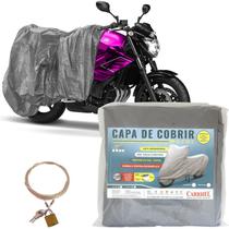 Capa Cobrir Moto Protetora Forrada Impermeável Anti Uv com Cadeado Tamanho GG Carrhel 199