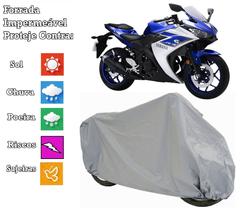 Capa cobrir moto YZF-R3 100% Impermeável Proteção Total Bezzter Capa cobrir moto YZF-R3 100% Impermeável Proteção Total Bezzter