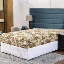 Capa Colchão Casal 25Cm Zíper Protetor Malha Estampada 1