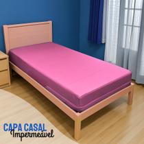 Capa Colchão Casal Impermeável Colchão Anti Alérgica Rosa Bebê