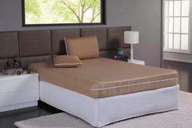 Capa Colchão Casal Padrão Malha Gel Com Zíper Luxo