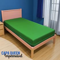 Capa Colchão Impermeável Casal QUEEN VERDE BANDEIRA Capa Colchão Impermeável Casal QUEEN VERDE BANDEIRA
