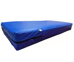 Capa colchão impermeavel hospitalar solteiro 88 x 188 x 12 cm - azul - LeoConfecções