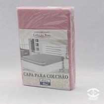 Capa colchao poliester - lucio ricardo - casal - rosa