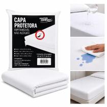 Capa Colchao Queen Impermeavel Protetora Antialergico Malha Slim Elastico Anti Liquido Agua Xixi Manchas