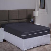 Capa Colchão Solteiro 25Cm Zíper Protetor Malha Lisa 1 Peça