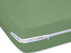 Capa Colchão Solteiro Com Zíper Malha 100 Algodão