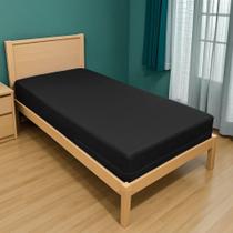 Capa Colchão Solteiro Impermeável Hospitalar Com Zíper - Preta 88x188x16cm