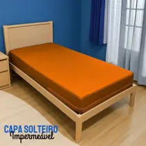 Capa Colchão Solteiro LARANJA Hospitalar Impermeável Com Zíper Capa Colchão Solteiro LARANJA Hospitalar Impermeável Com Zíper