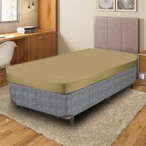 Capa Colchão Solteiro Malha Grossa Com Zíper - Bege Capa Colchão Solteiro Malha Grossa Com Zíper - Bege