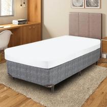 Capa Colchão Solteiro Malha Grossa Com Zíper Branca Capa Colchão Solteiro Malha Grossa Com Zíper Branca