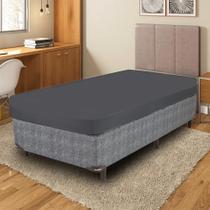 Capa Colchão Solteiro Malha Grossa Com Zíper - Cinza Capa Colchão Solteiro Malha Grossa Com Zíper - Cinza