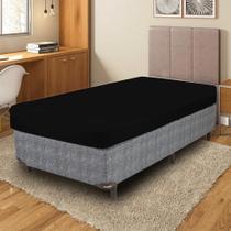 Capa Colchão Solteiro Malha Grossa Com Zíper - Preto Capa Colchão Solteiro Malha Grossa Com Zíper - Preto