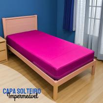 Capa Colchao Solteiro Rosa Pink Hospitalar Impermeavel Com Ziper
