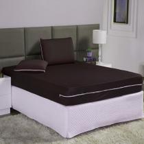 Capa Colchão Viuva Solteirão 28Cm + Fronha Protetor Zíper