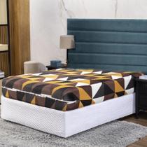 Capa Colchão Viuva Solteirão 28Cm Zíper Malha Estampada 1